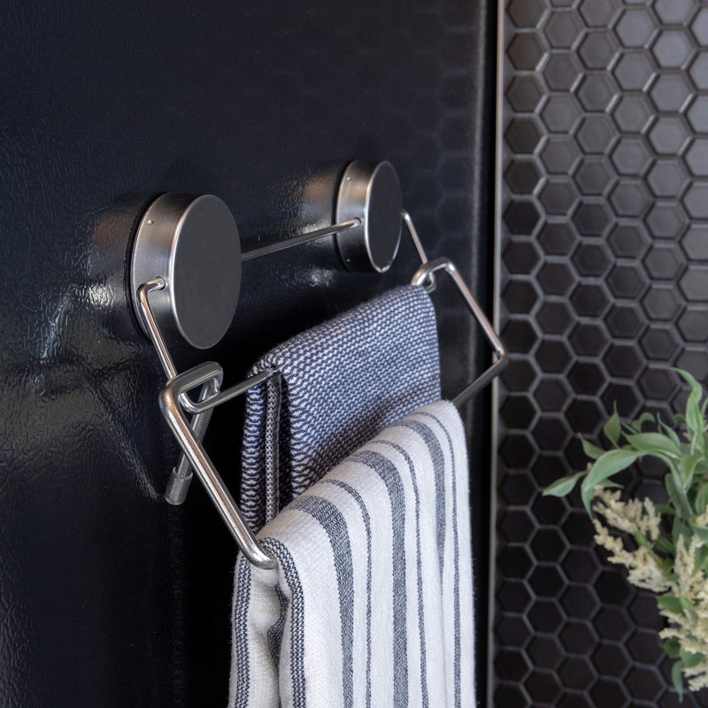 Better Houseware 2409 Magnetic Double Towel Bar  Stainless - Image 2